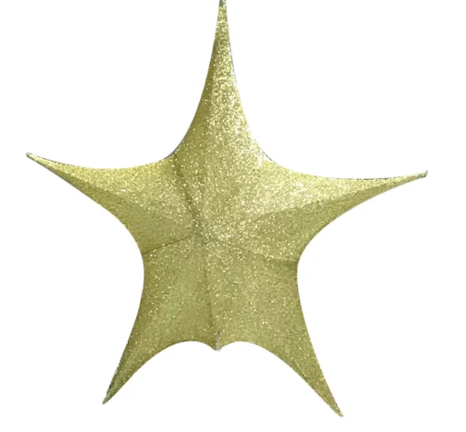 Hanging Decorations>Christmas World Pop Up Tinsel Star (65Cm) 2 Asst
