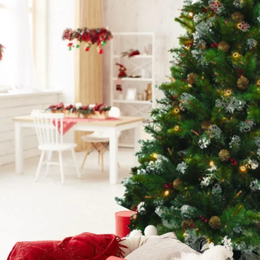 Artificial Trees>Christmas World Pre-Lit Canadian Pine Tree 6Ft (1.8M)
