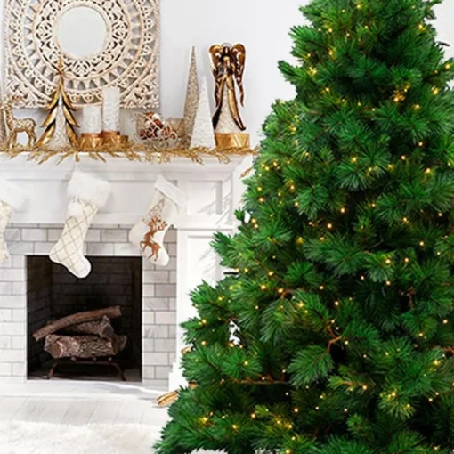 Artificial Trees>Christmas World Pre-Lit Natural Royal Pine Tree - Warm White 7Ft (2.1M)