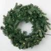 Wreaths, Garlands And Bows>Christmas World Pre-Lit Warm White Geneva Wreath (50Cm)