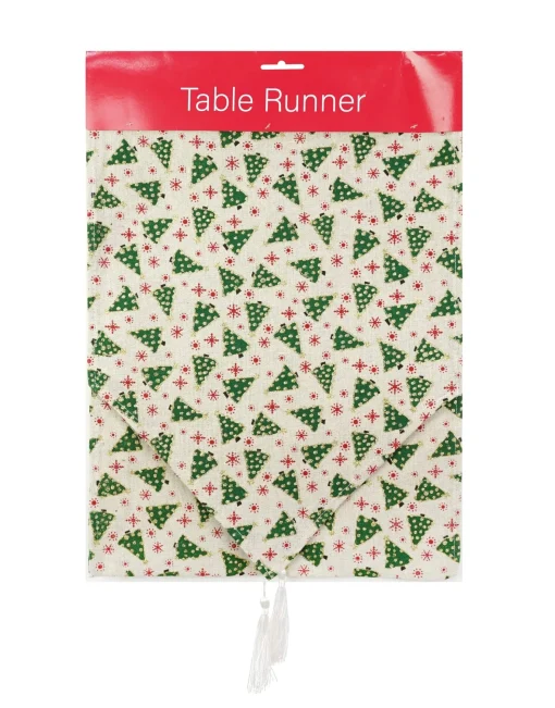 Traditional & Berry>Christmas World Red And Green Glitter Runner Asst