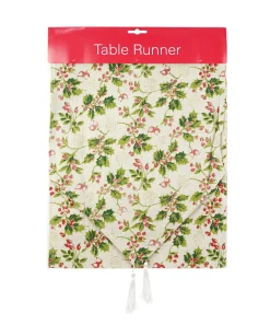 Traditional & Berry></noscript>Christmas World Red And Green Glitter Runner Asst