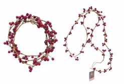 Traditional & Berry></noscript>Christmas World Red Berries Garland (1.5M)