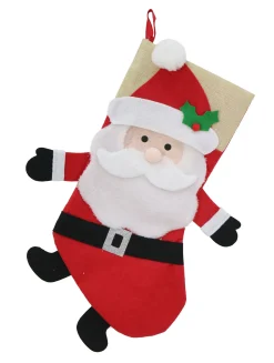 Traditional & Berry></noscript>Christmas World Santa Stocking Asst - Santa With Arms And Legs