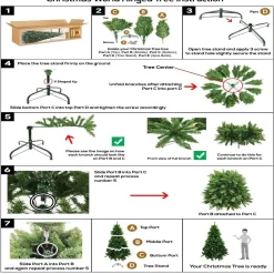 Artificial Trees></noscript>Christmas World Snowy Mountain Flocked Tree 8Ft (2.4M)