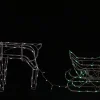 Solar Lights>Christmas World Solar Sleigh With Reindeer (White-Red-Green)