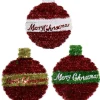 Tinsels>Christmas World Tinsel Mini Bauble Plaque Asst (23Cm)