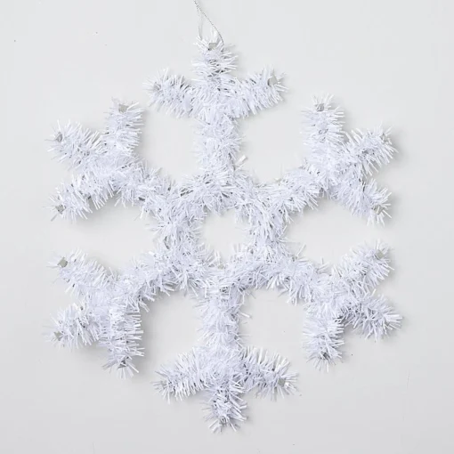 Tinsels>Christmas World Tinsel Snowflake Decoration - Blue
