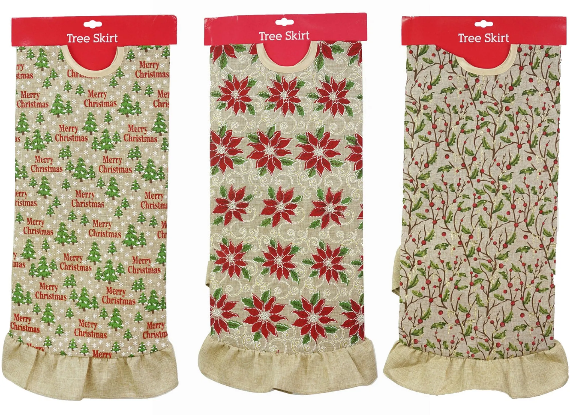 Tree Accessories>Christmas World Vintage Tree Skirt Asst