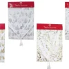 Magical Winter Wonderland>Christmas World White Foil Runner Asst (180Cm) - Gold Trees